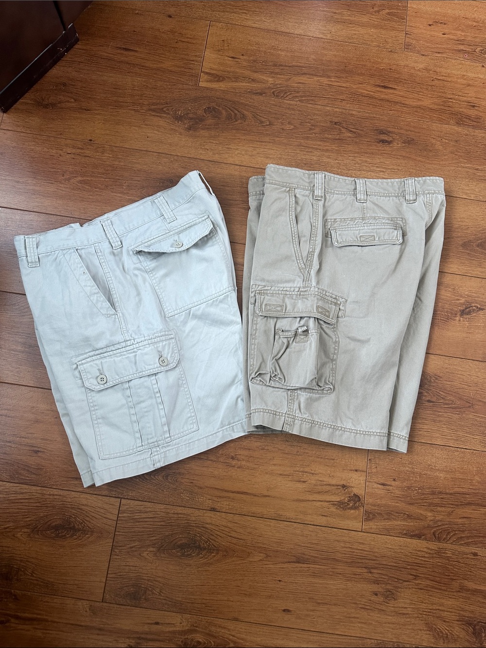 Men's Cargo Shorts - Two-Tone Khaki & Stone